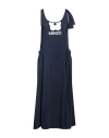 Kenzo Woman Midi Dress Navy Blue Size M Cotton In Navy Blue