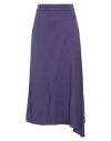 Kenzo Woman Midi Skirt Dark Purple Size S Polyester, Wool In Purple
