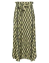 Kenzo Woman Midi Skirt Yellow Size S Viscose, Cotton In Yellow