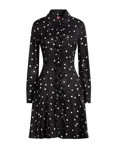 Kenzo Woman Mini Dress Black Size 4 Viscose, Acetate, Cupro