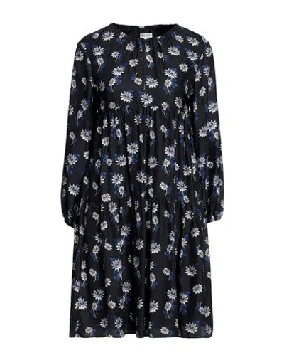 Kenzo Woman Mini Dress Midnight Blue Size 2 Silk