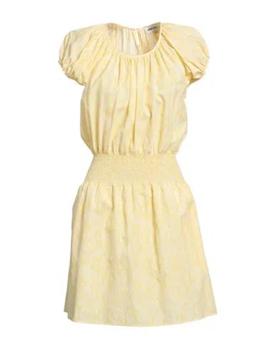 Kenzo Woman Mini Dress Yellow Size 8 Acetate, Viscose, Cotton
