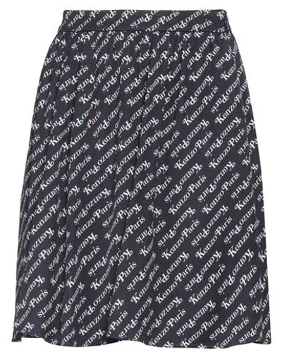 KENZO KENZO WOMAN MINI SKIRT MIDNIGHT BLUE SIZE 4 VISCOSE