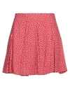 Kenzo Woman Mini Skirt Red Size 6 Viscose In Red