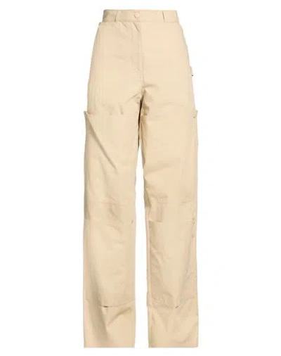 Kenzo Woman Pants Beige Size 6 Cotton In Nude