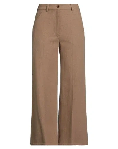 Kenzo Woman Pants Camel Size 6 Wool, Polyamide In Red