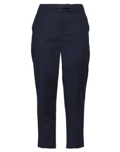 Kenzo Woman Pants Navy Size 10 Cotton, Elastane In Navy Blue