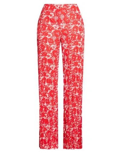Kenzo Woman Pants Red Size 4 Polyester In Pink