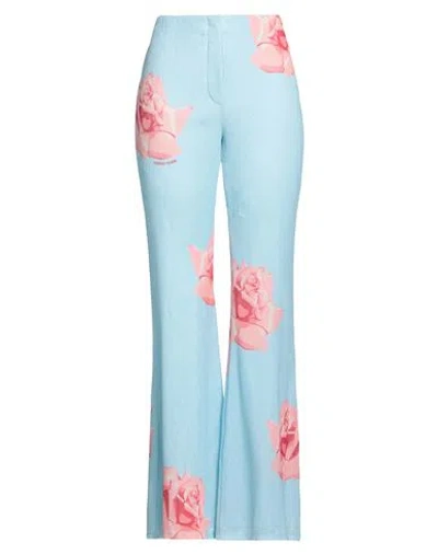 KENZO KENZO WOMAN PANTS SKY BLUE SIZE 8 POLYESTER