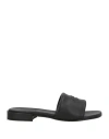 Kenzo Woman Sandals Black Size 7.5 Leather In Black