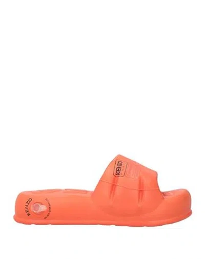 Kenzo Woman Sandals Orange Size 6.5 Rubber