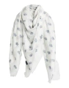 Kenzo Woman Scarf White Size - Modal, Silk, Cotton, Polyester