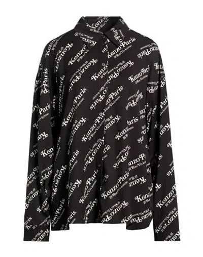 Kenzo Woman Shirt Black Size 10 Viscose