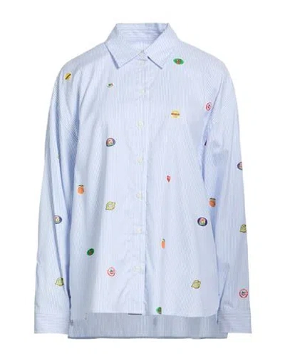 Kenzo Woman Shirt Sky Blue Size 6 Cotton
