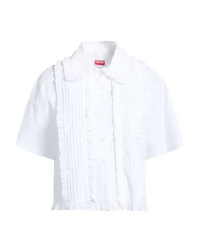 Kenzo Woman Shirt White Size 4 Cotton