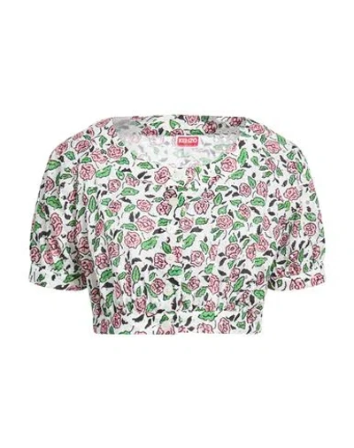 Kenzo Woman Shirt White Size 8 Cotton