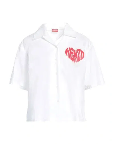 Kenzo Woman Shirt White Size 8 Cotton