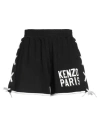 Kenzo Woman Shorts & Bermuda Shorts Black Size L Rayon, Cotton In Black