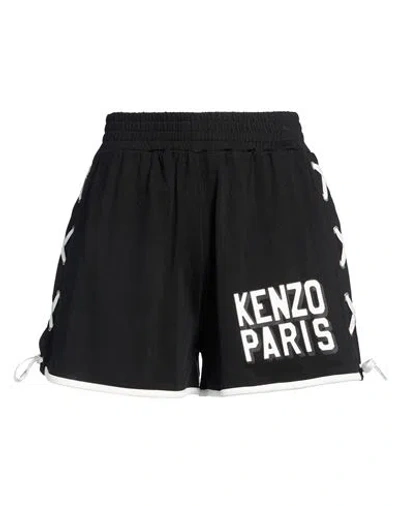 Kenzo Woman Shorts & Bermuda Shorts Black Size Xs Rayon, Cotton