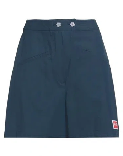 Kenzo Woman Shorts & Bermuda Shorts Blue Size 6 Triacetate, Cotton