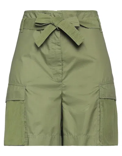 Kenzo Woman Shorts & Bermuda Shorts Military Green Size 10 Cotton, Polyamide