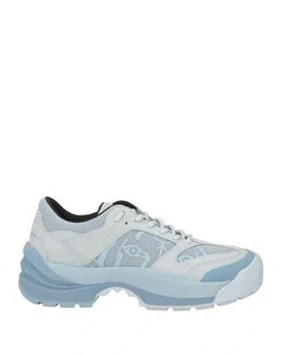 Kenzo Woman Sneakers Pastel Blue Size 8 Bovine Leather