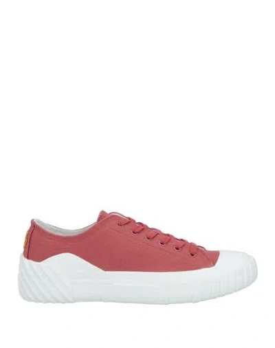 Kenzo Woman Sneakers Rust Size 7.5 Textile Fibers In Red
