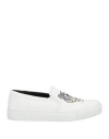Kenzo Woman Sneakers White Size 6.5 Textile Fibers In White