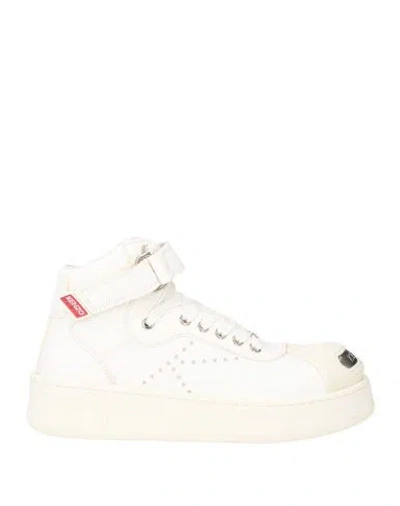 Kenzo Woman Sneakers White Size 8 Leather