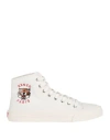 Kenzo Canvas High-top Sneakers In White