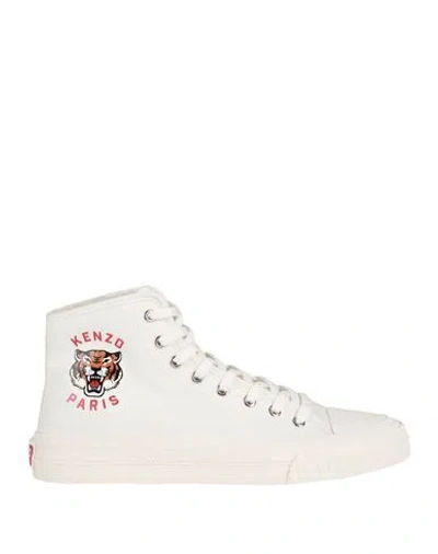 KENZO KENZO WOMAN SNEAKERS WHITE SIZE 5 TEXTILE FIBERS