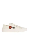 KENZO KENZO WOMAN SNEAKERS WHITE SIZE 7 TEXTILE FIBERS