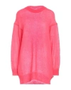 Kenzo Woman Turtleneck Fuchsia Size L Wool In Pink