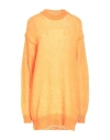 Kenzo Woman Sweater Orange Size M Mohair Wool, Polyamide, Wool In Orange