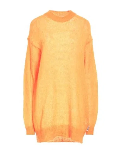 Kenzo Woman Sweater Orange Size M Mohair Wool, Polyamide, Wool