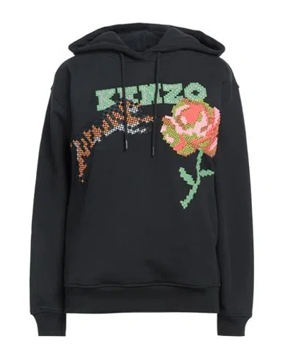 Kenzo Woman Sweatshirt Black Size M Cotton