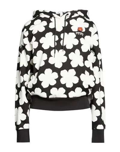 Kenzo Woman Sweatshirt Black Size M Cotton, Elastane In Multi