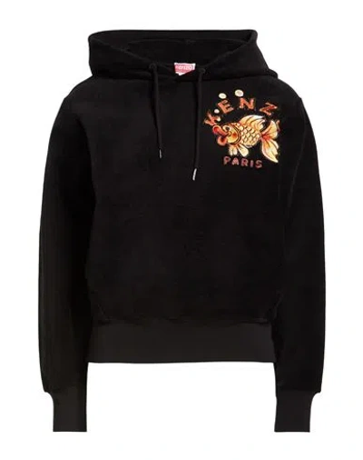 Kenzo Woman Sweatshirt Black Size S Cotton, Viscose, Metallic Polyester, Polyamide, Cellulose
