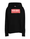 Kenzo Logo Patch Oversized Hoodie In Black