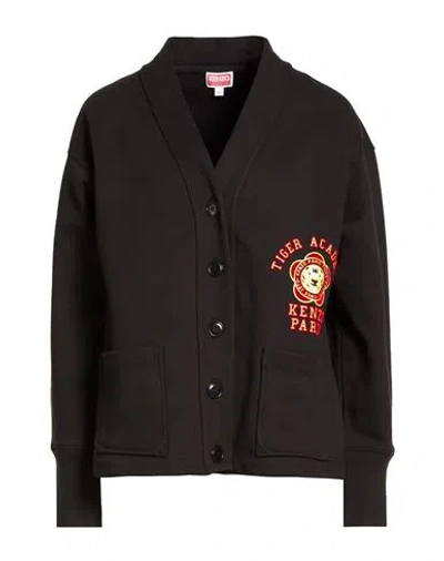 Kenzo Woman Sweatshirt Black Size Xl Cotton, Elastane
