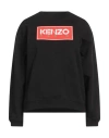 Kenzo Woman Sweatshirt Black Size Xl Cotton, Elastane, Polyester In Black