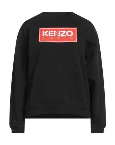 Kenzo Woman Sweatshirt Black Size Xl Cotton, Elastane, Polyester