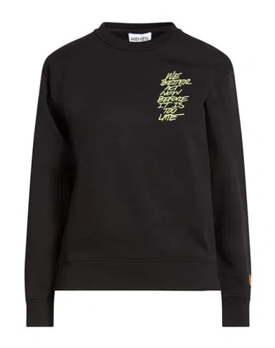 Kenzo Woman Sweatshirt Black Size Xs Cotton