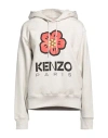 Kenzo Woman Sweatshirt Light Grey Size L Cotton