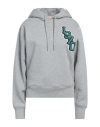 Kenzo Woman Sweatshirt Light Grey Size Xs Cotton, Elastane