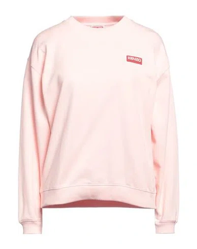 Kenzo Woman Sweatshirt Light Pink Size L Cotton, Elastane, Polyester