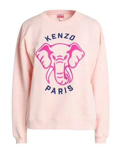 Kenzo Woman Sweatshirt Light Pink Size Xs Cotton