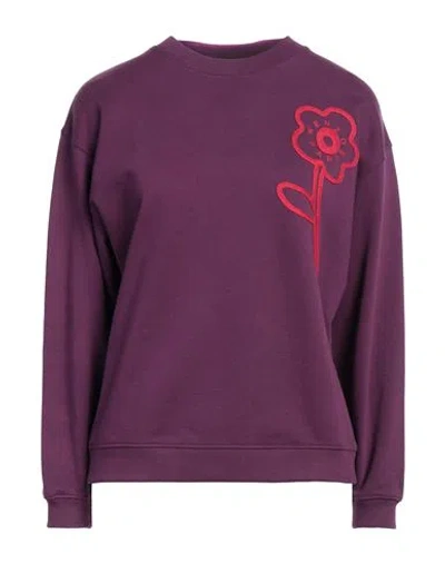 Kenzo Woman Sweatshirt Mauve Size Xs Cotton, Elastane, Acrylic, Polyester In Purple