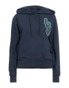 Kenzo Woman Sweatshirt Navy Size L Cotton, Elastane