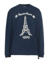 Kenzo Woman Sweatshirt Navy Size L Cotton, Elastane, Acrylic, Wool In Navy